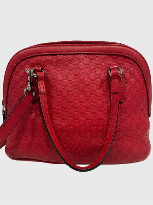 Gucci Red Microguccissima GG Mini Dome Cross Body Bag