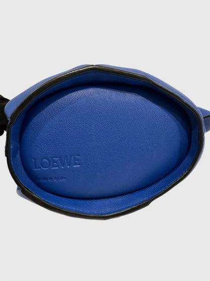 Loewe Blue Calfskin Leather Mini Elephant Crossbody Bag