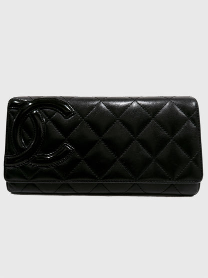 Chanel Cambon Quilted Lambskin Long Wallet