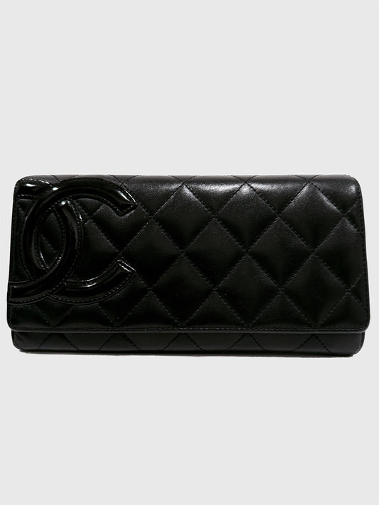 Chanel Cambon Quilted Lambskin Long Wallet