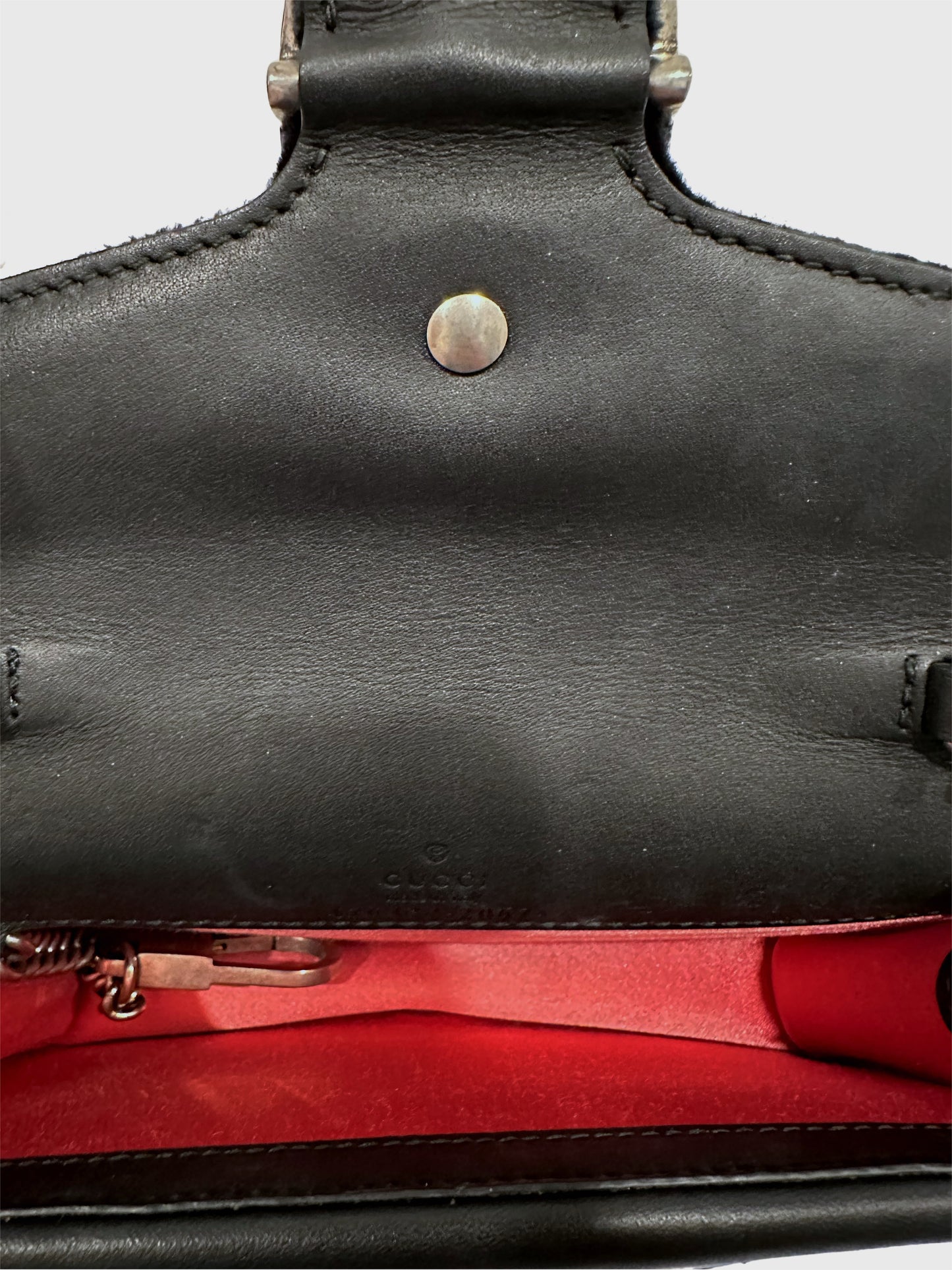 Gucci Black Velvet Crystal Dionysus Super Mini Bag