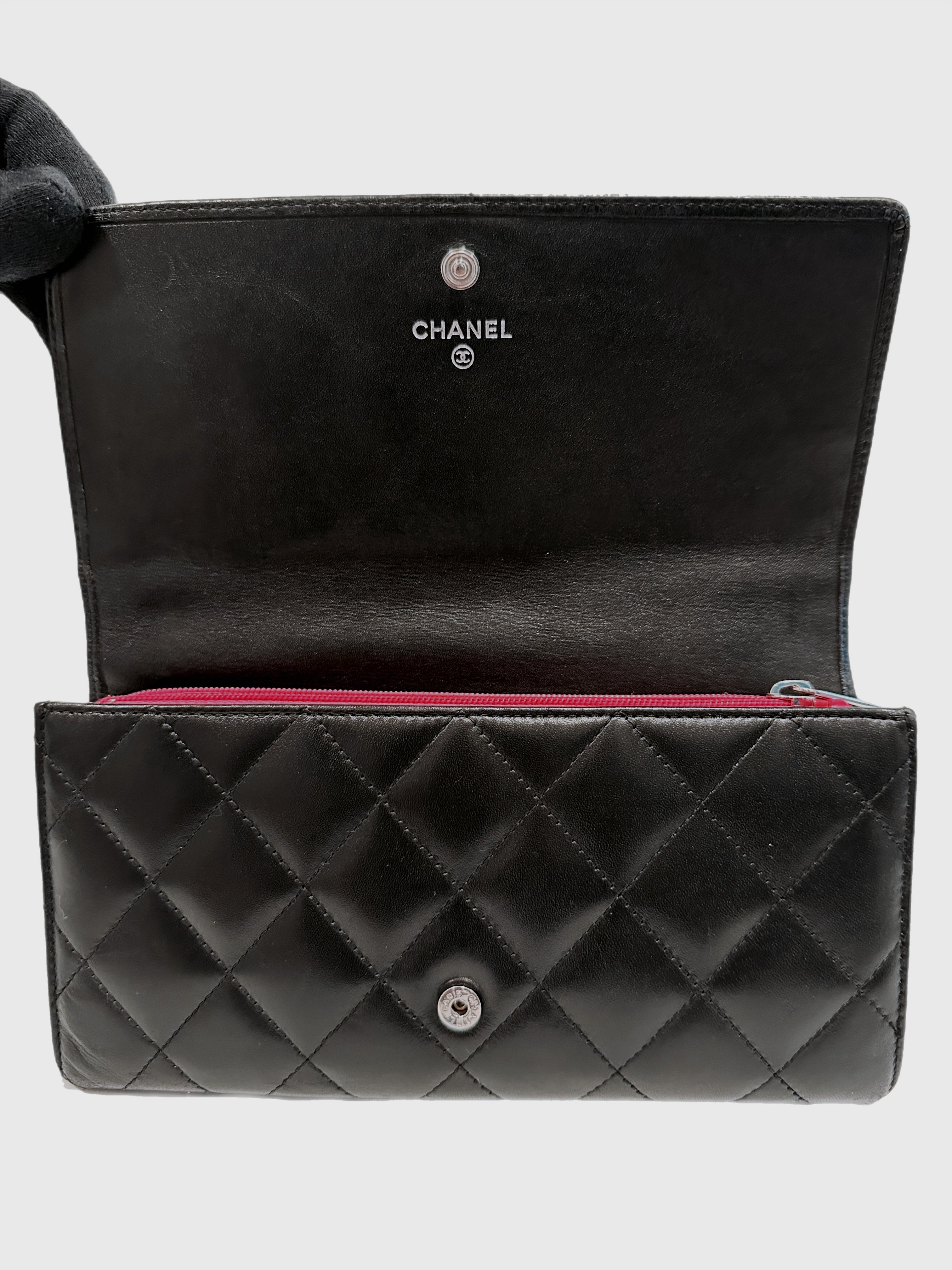 Chanel Cambon Quilted Lambskin Long Wallet