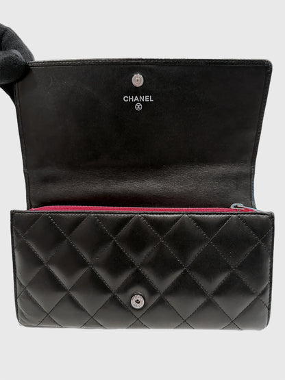 Chanel Cambon Quilted Lambskin Long Wallet