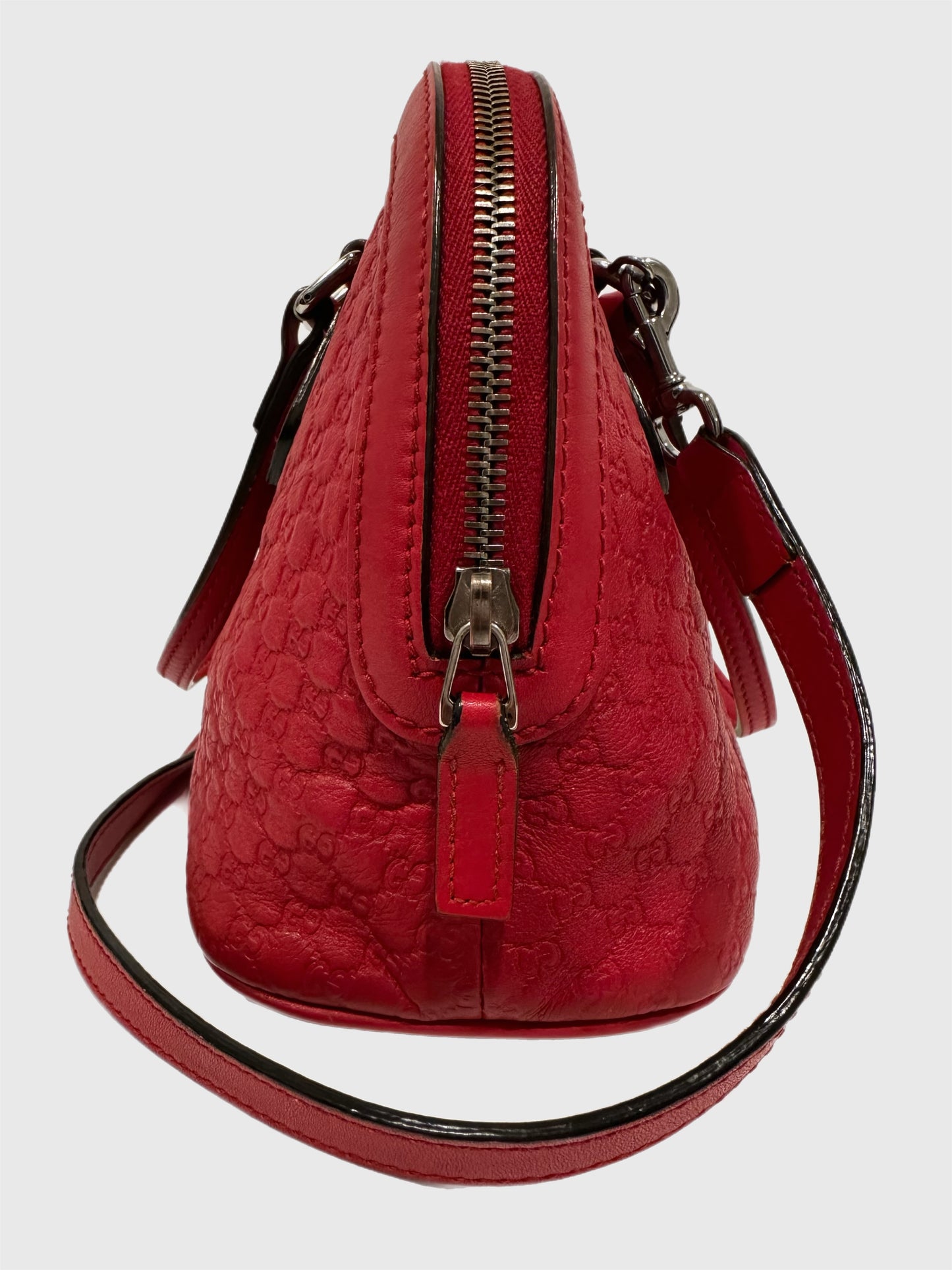 Gucci Red Microguccissima GG Mini Dome Cross Body Bag