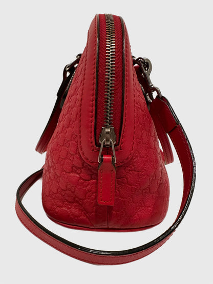 Gucci Red Microguccissima GG Mini Dome Cross Body Bag