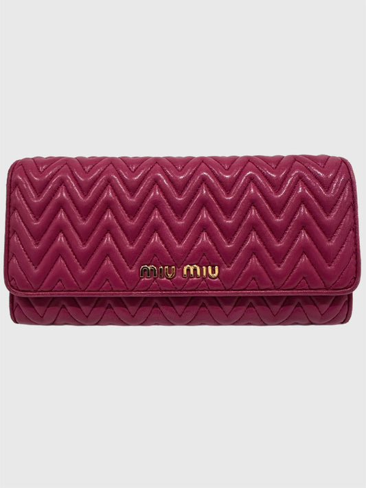 Miu Miu Matelasse Leather Wallet
