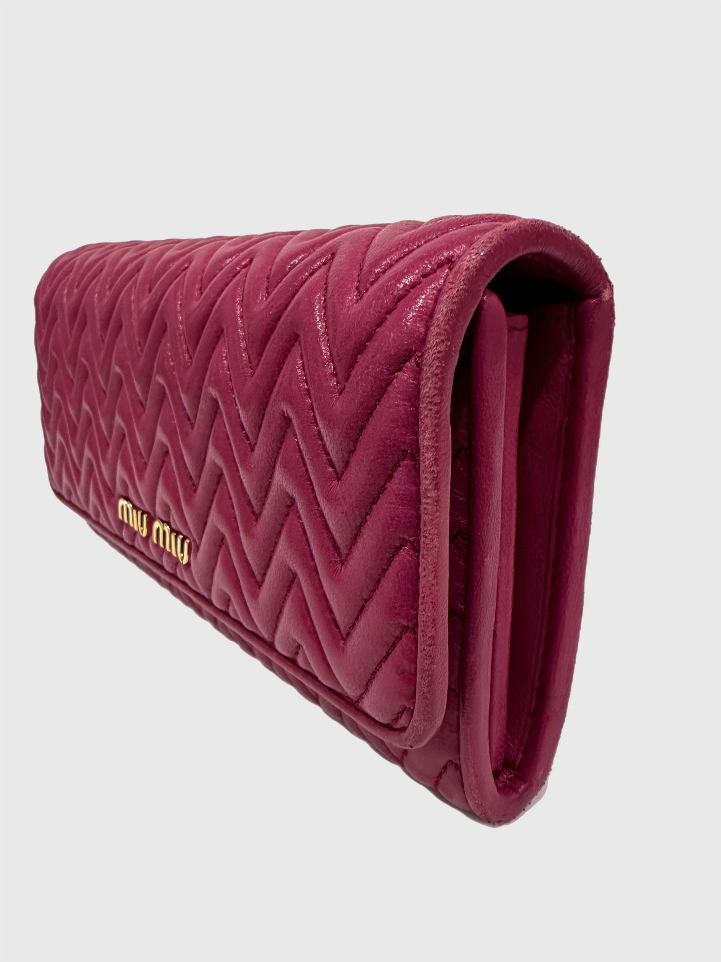 Miu Miu Matelasse Leather Wallet