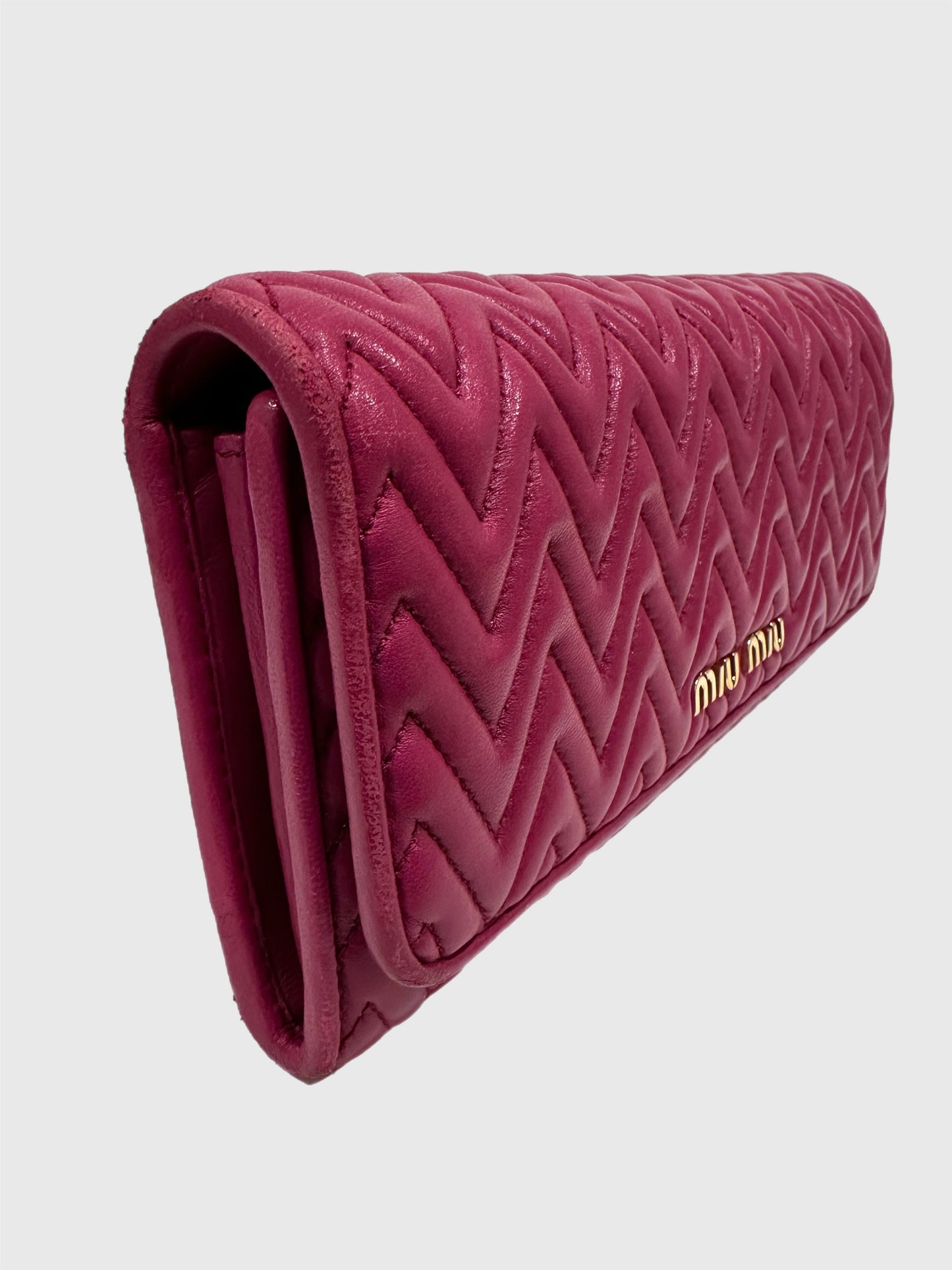 Miu Miu Matelasse Leather Wallet