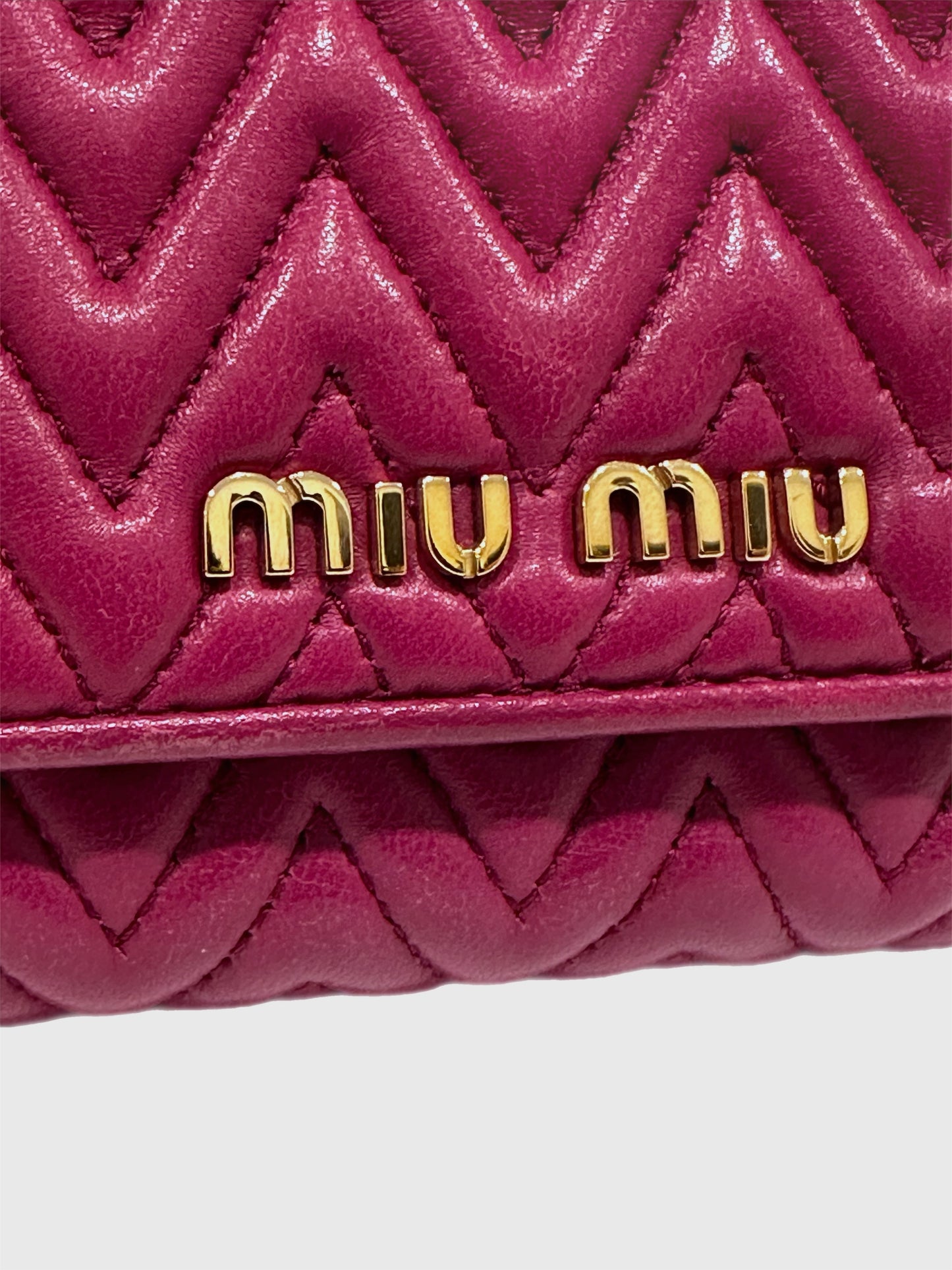 Miu Miu Matelasse Leather Wallet