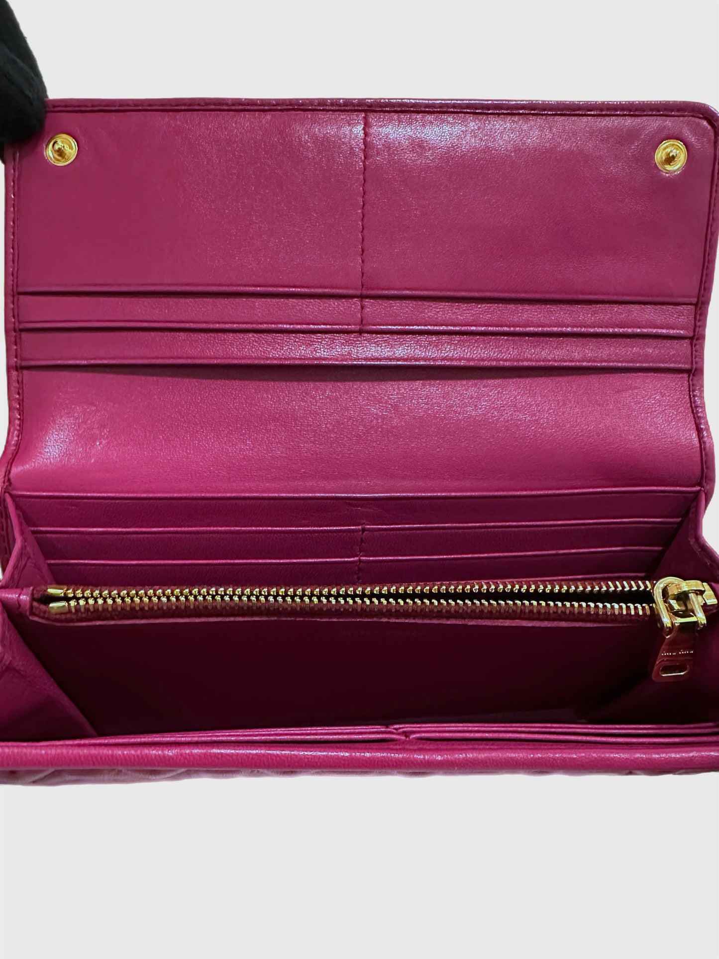 Miu Miu Matelasse Leather Wallet