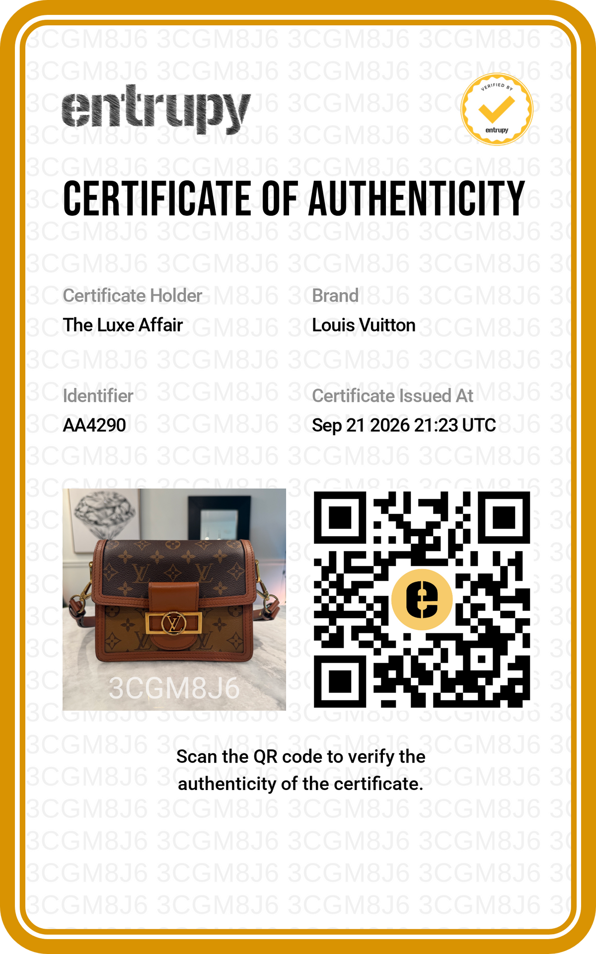 Pre-owned Louis Vuitton Dauphine Mini Bag