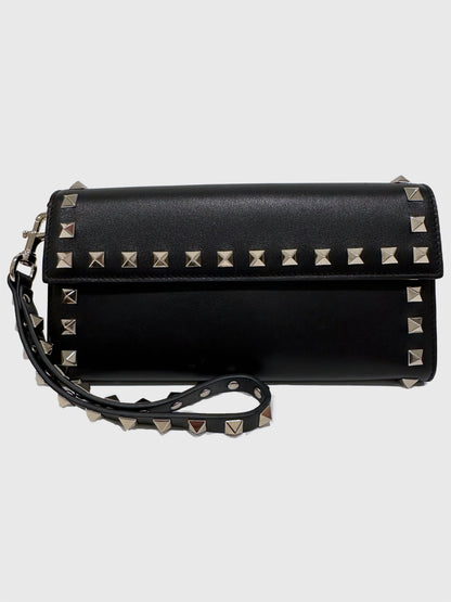 Valentino Rockstud Wristlet Travel Wallet
