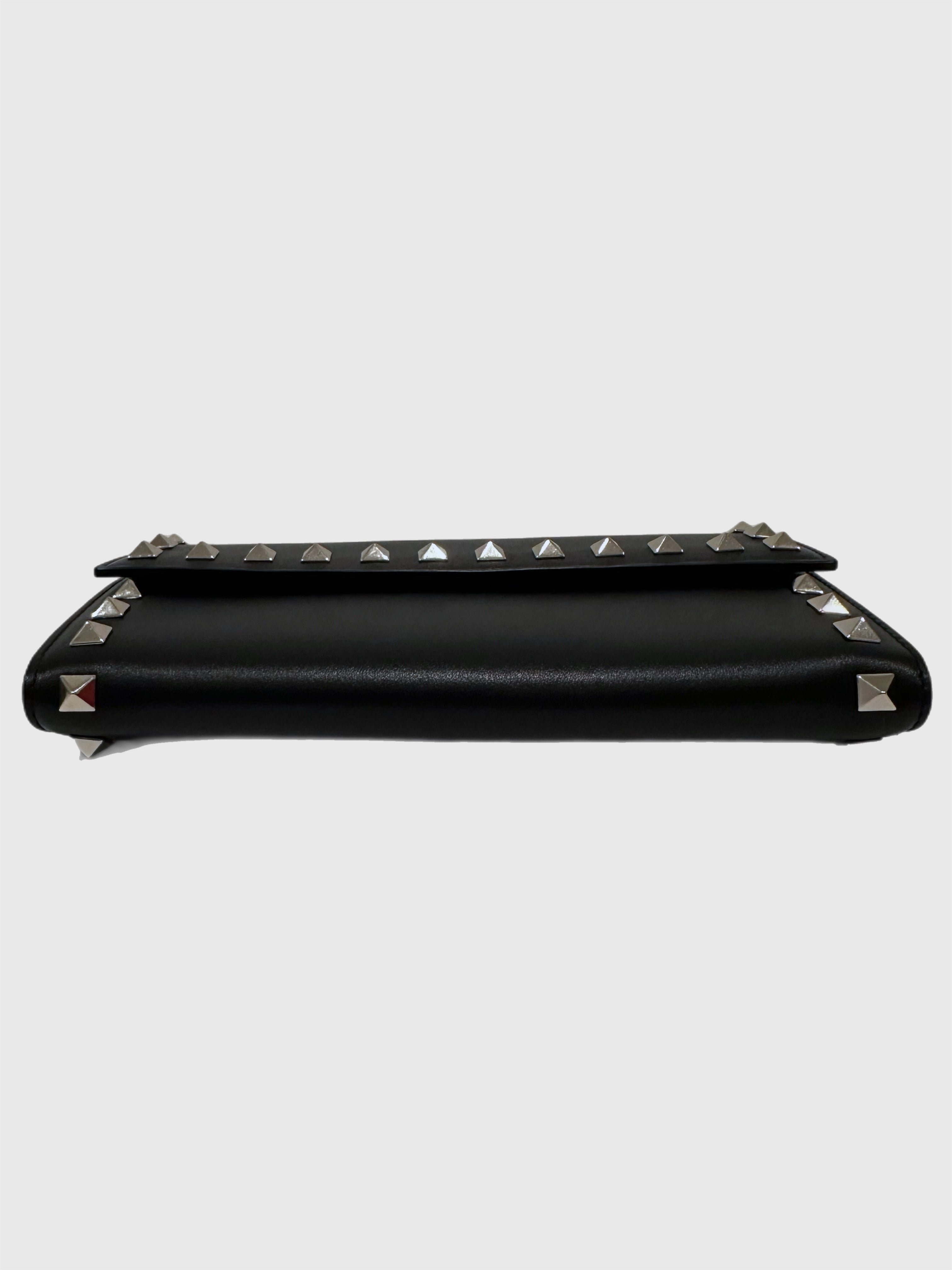 Valentino Rockstud Wristlet Travel Wallet