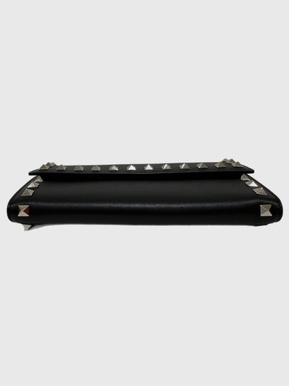 Valentino Rockstud Wristlet Travel Wallet