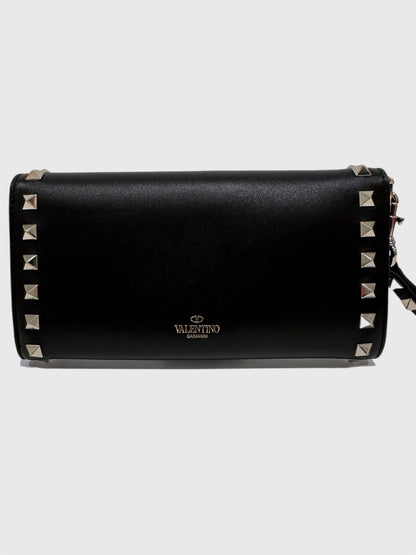 Valentino Rockstud Wristlet Travel Wallet