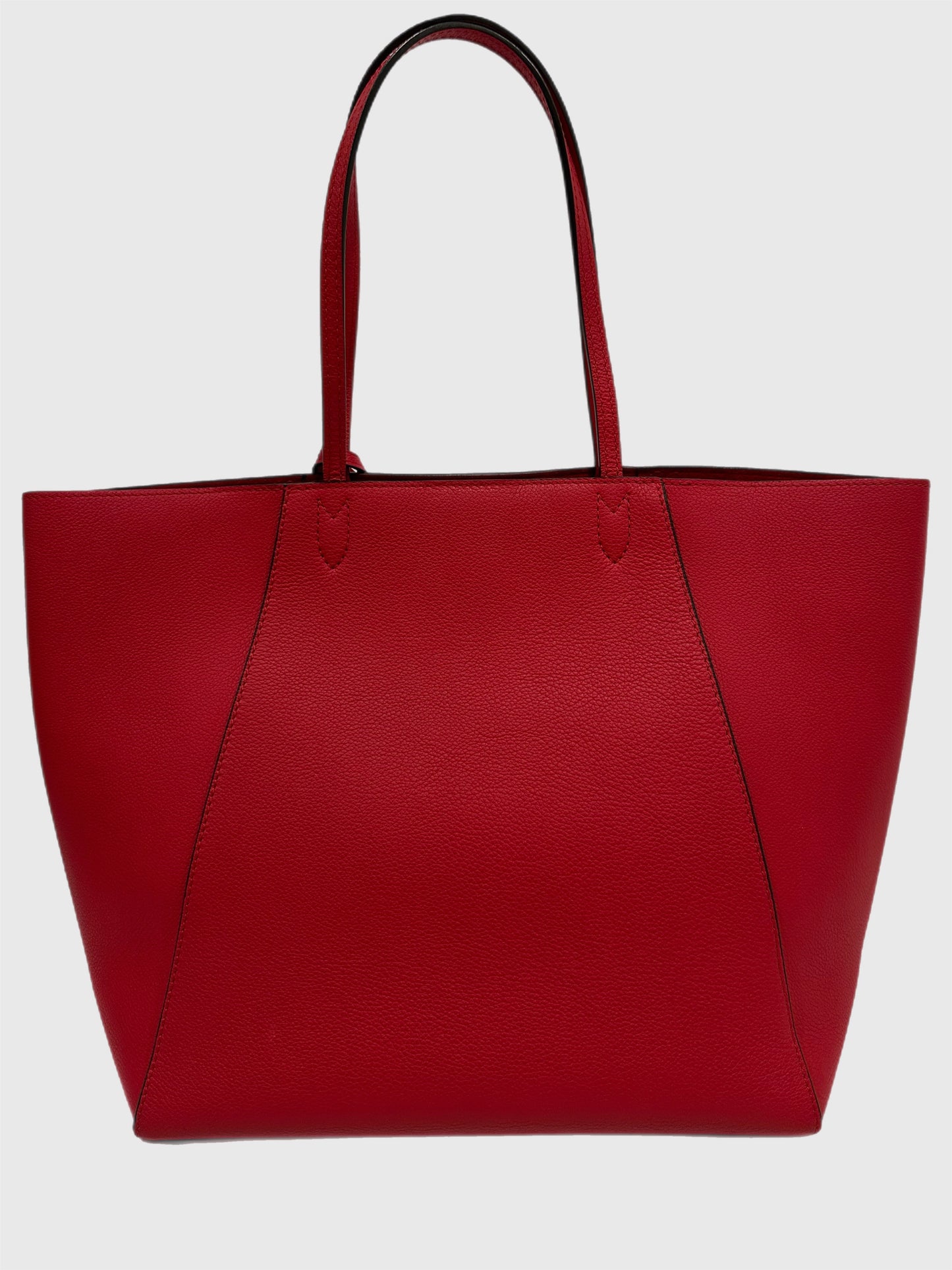 Louis Vuitton Lockme Cabas Red Leather Tote Shoulder Bag