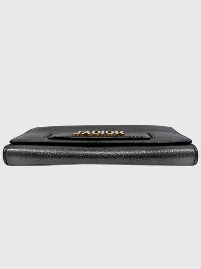 Dior J'adior Leather Croisière Silver Metallic Crossbody Wallet on Chain Clutch