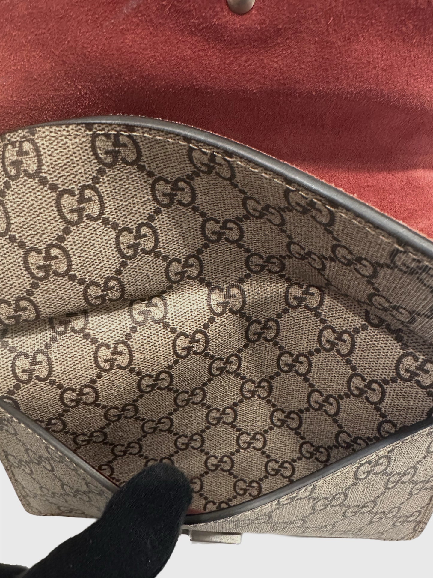 Gucci GG Supreme Red Pink Blooms Floral Dionysus Mini Bag