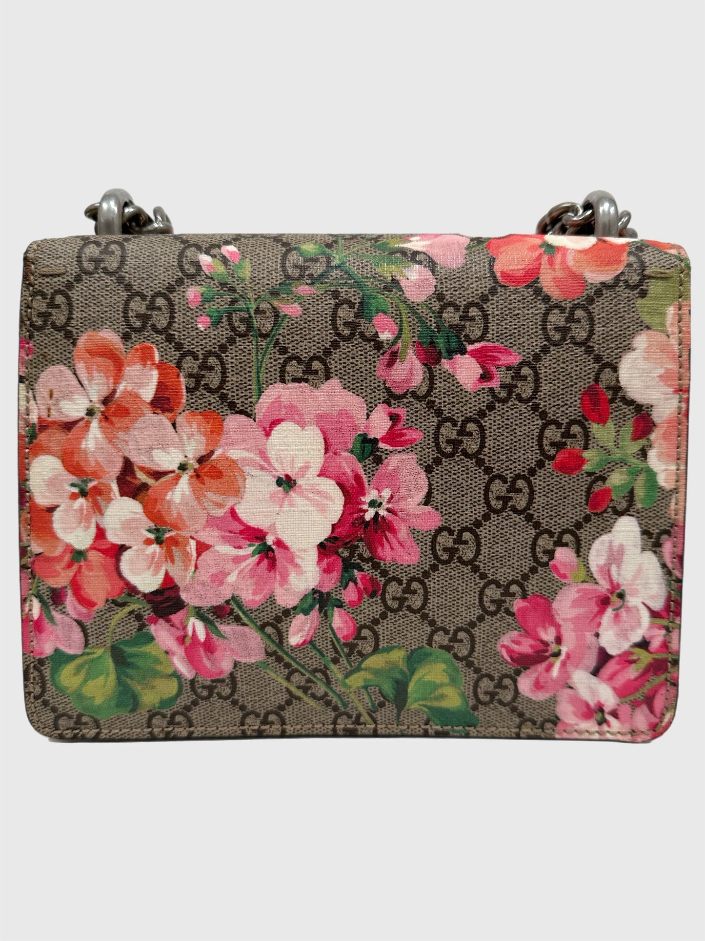 Gucci GG Supreme Red Pink Blooms Floral Dionysus Mini Bag