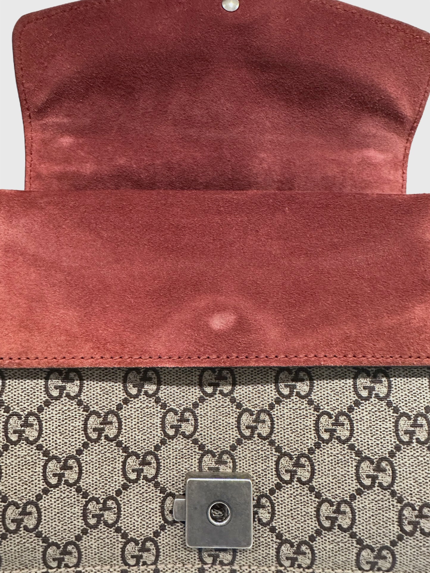 Gucci GG Supreme Red Pink Blooms Floral Dionysus Mini Bag