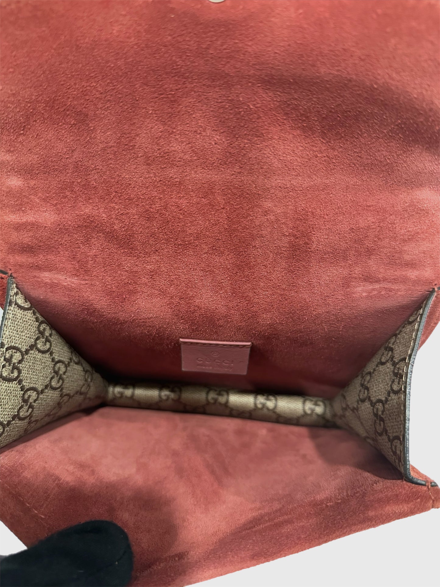 Gucci GG Supreme Red Pink Blooms Floral Dionysus Mini Bag