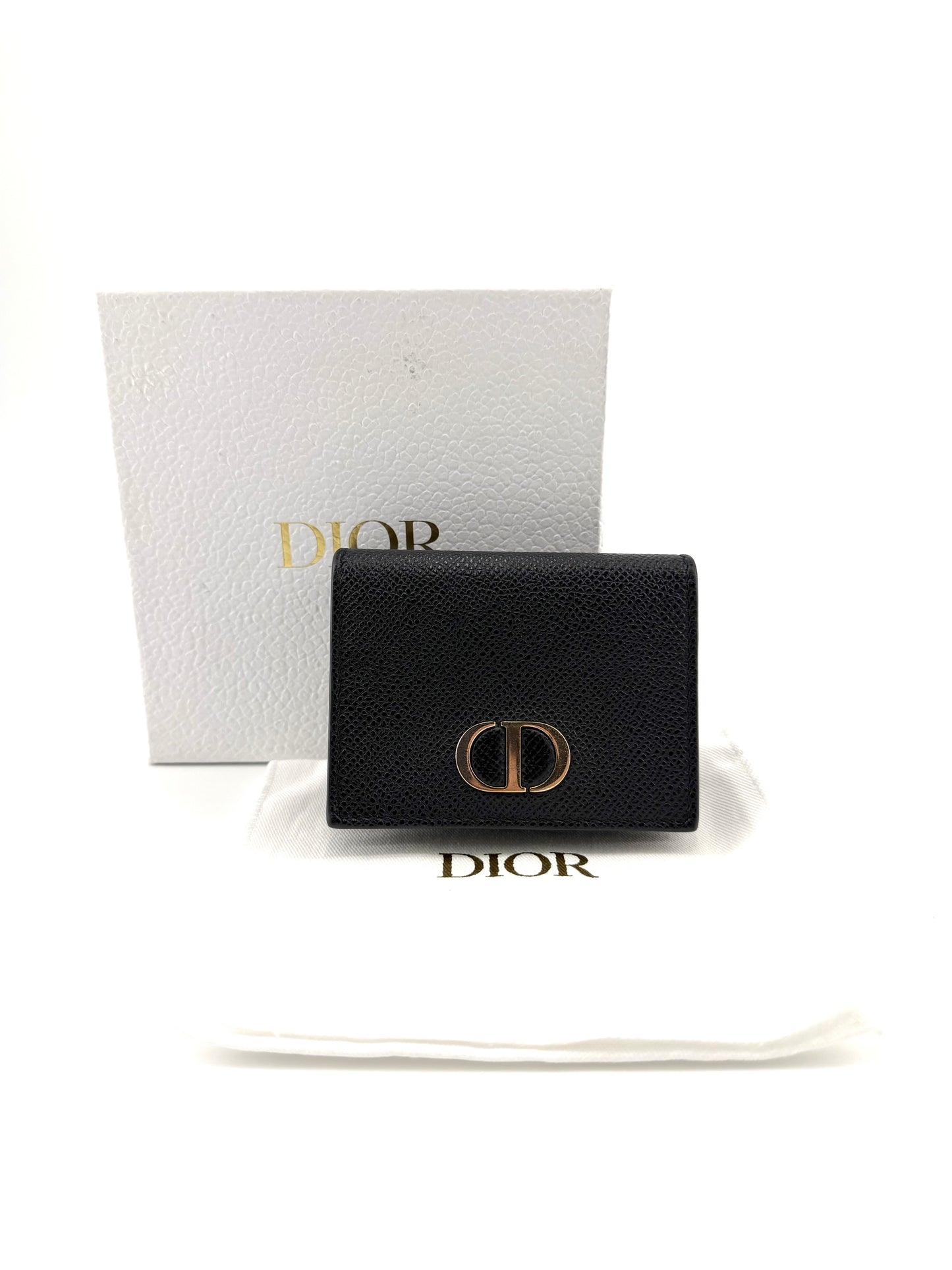 Christian Dior Leather Trifold Compact Wallet