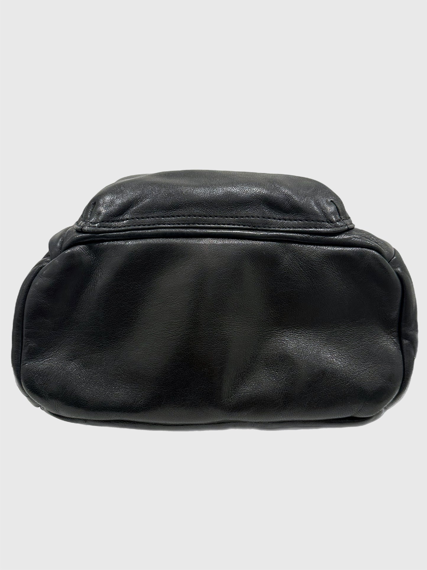 MCM Small Black Leather Lambskin Backpack
