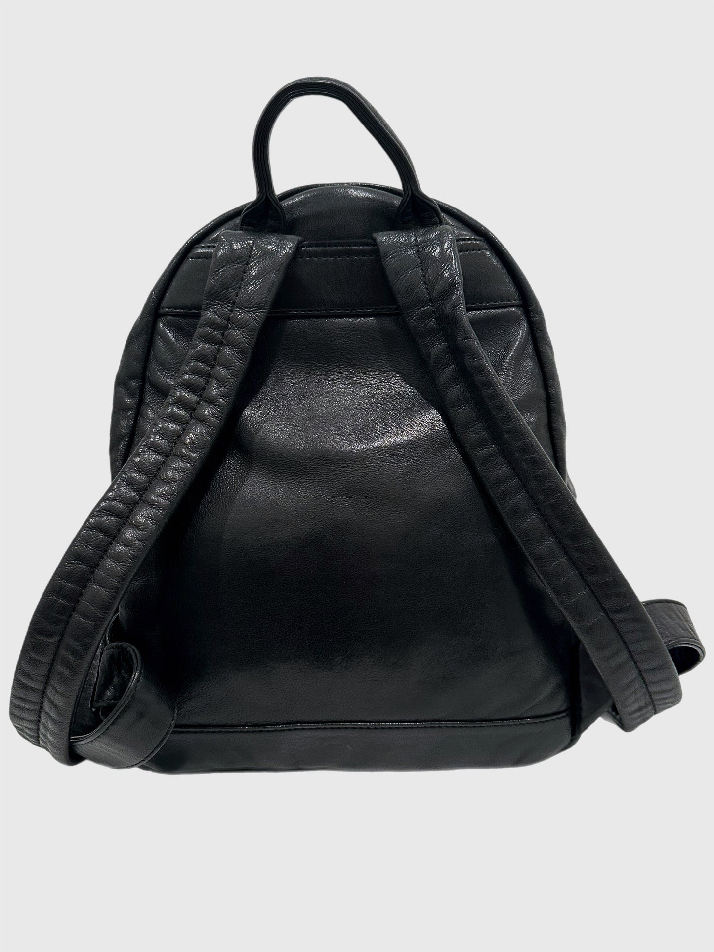 MCM Small Black Leather Lambskin Backpack