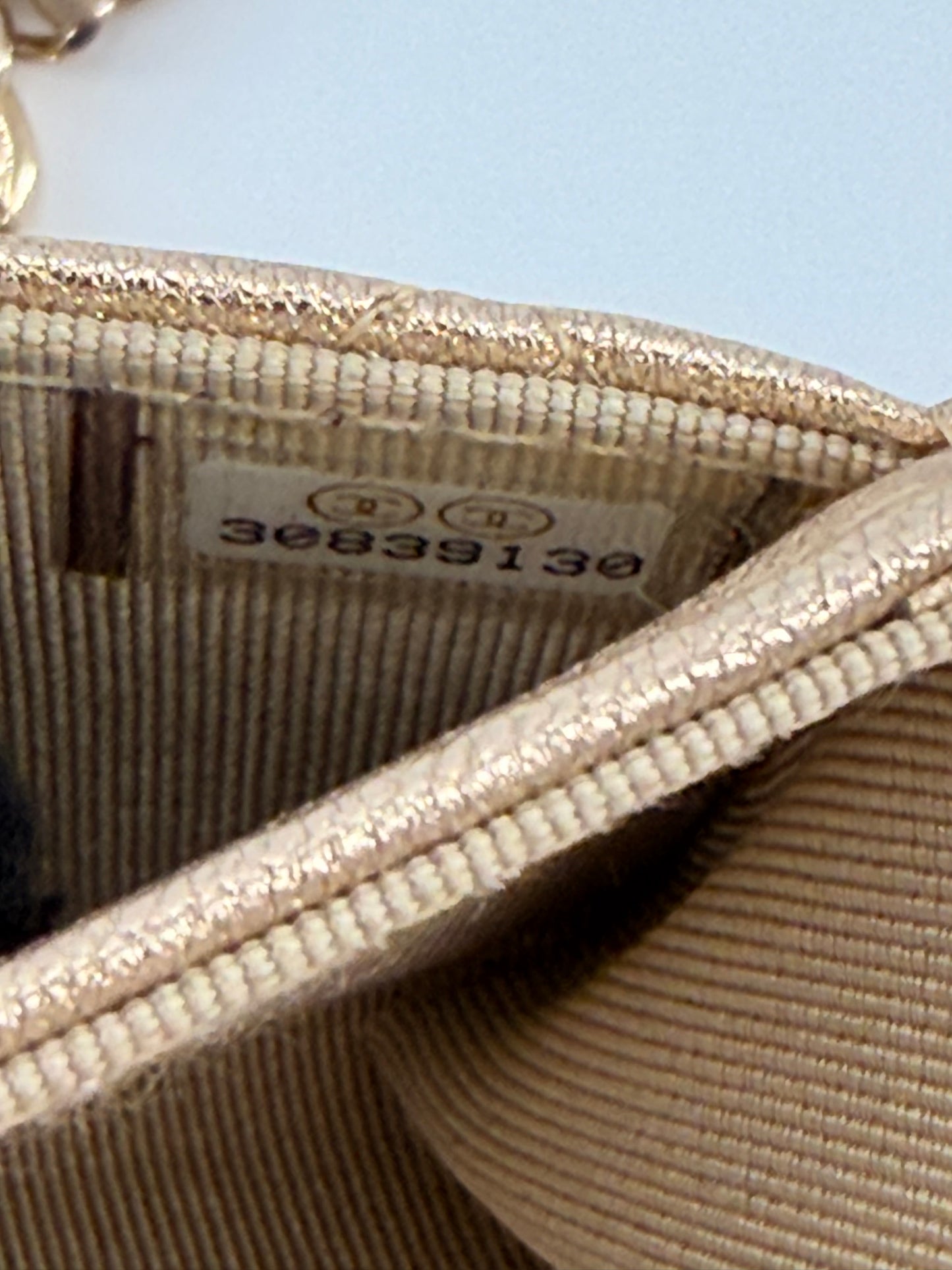 Chanel Classic Flap Gold Metallic Lambskin Crossbody/Belt Coin Bag