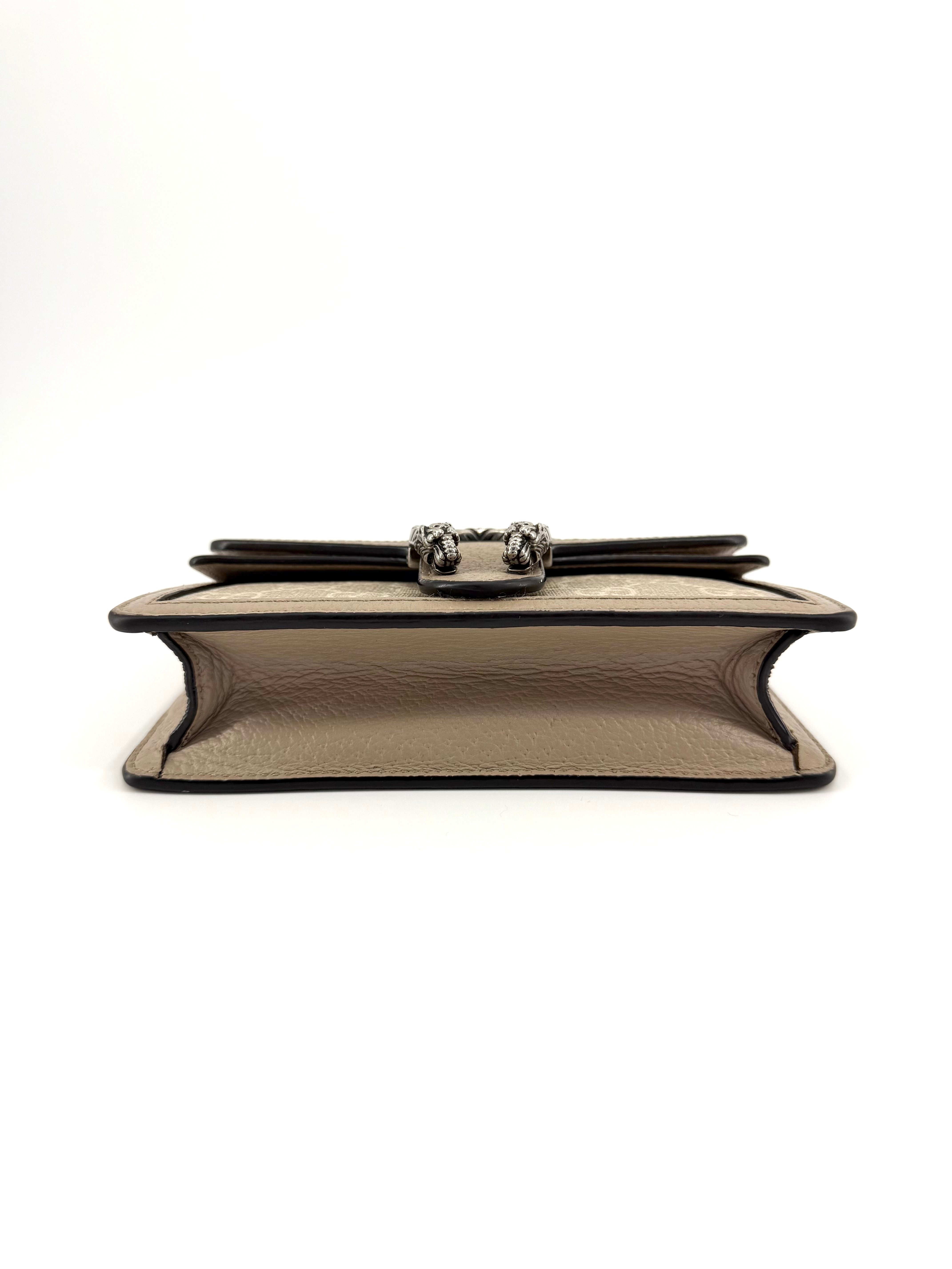 Gucci Dionysus GG Beige Canvas and Leather Mini Crossbody Bag