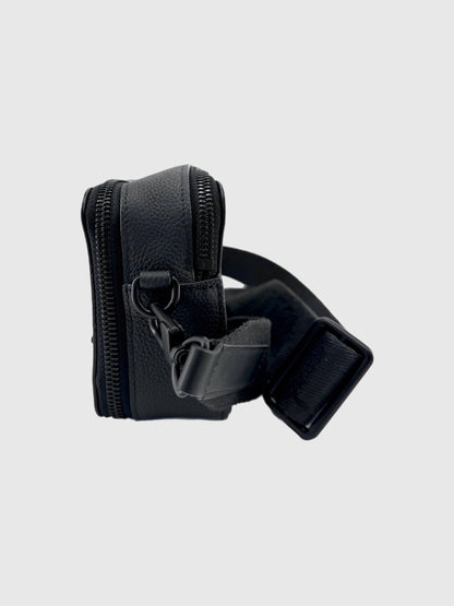 Louis Vuitton Alpha Wearable Black Leather Wallet with Crossbody Strap