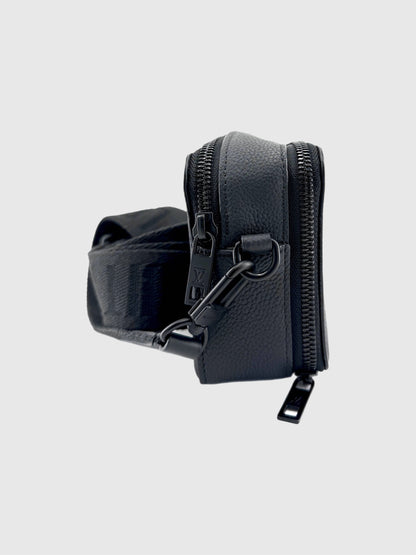 Louis Vuitton Alpha Wearable Black Leather Wallet with Crossbody Strap