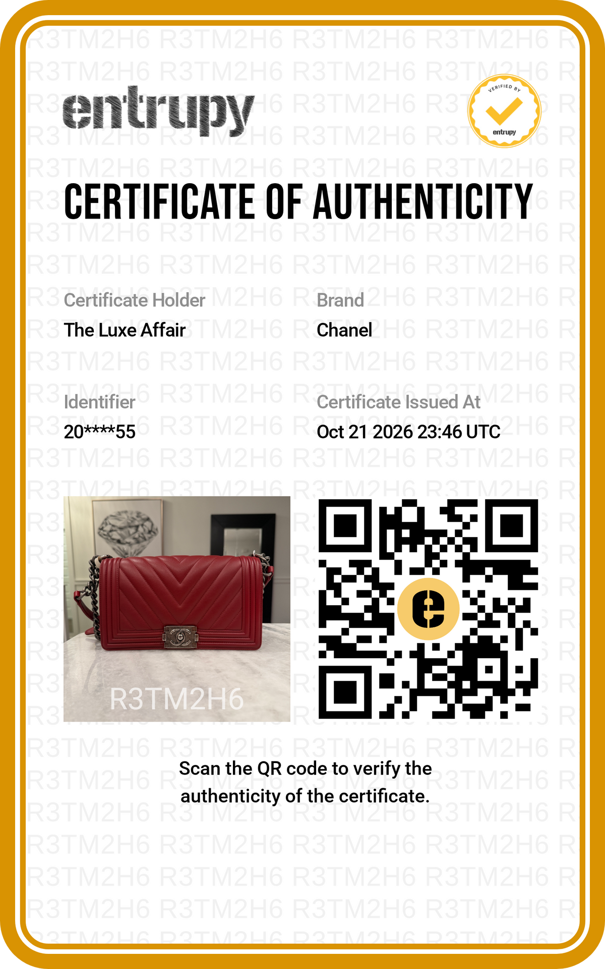 Pre-Owned Chanel Medium Boy Bag Red Chevron Calfskin Ruthenium Hardware