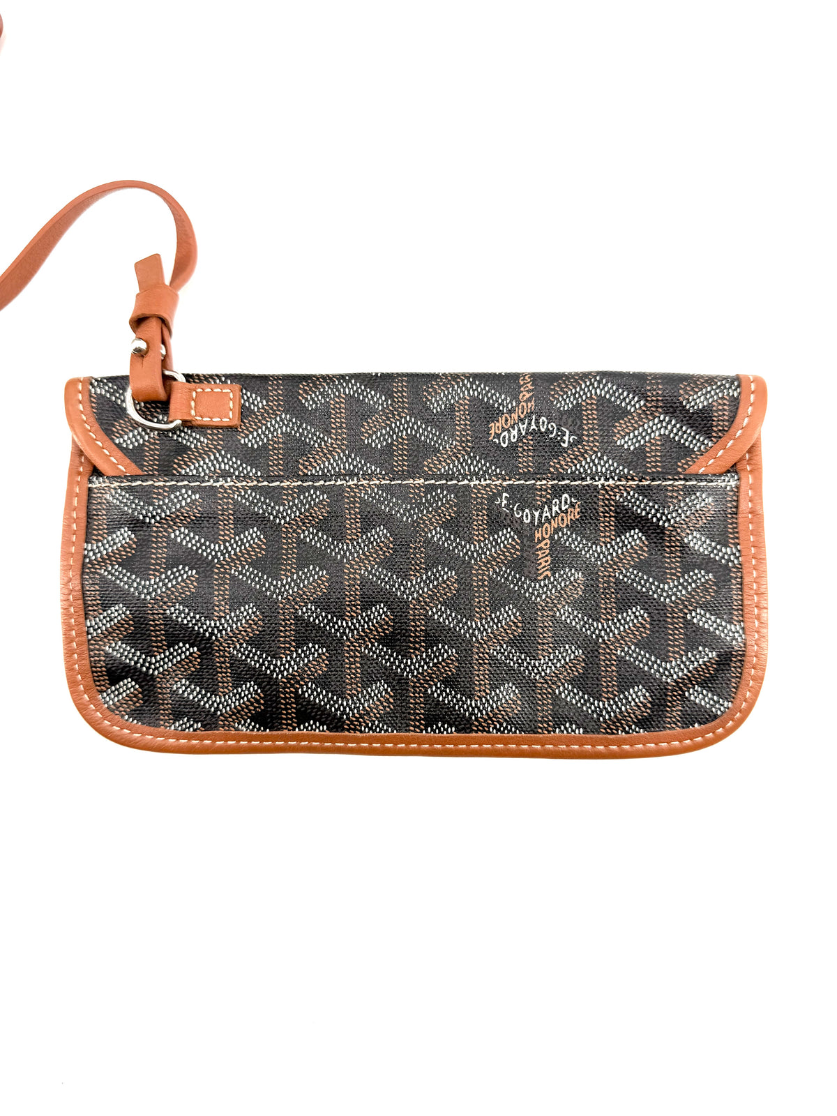 Pre-Owned Goyard Saint Louis PM Tote Black & Tan Goyardine Canvas with Pouch
