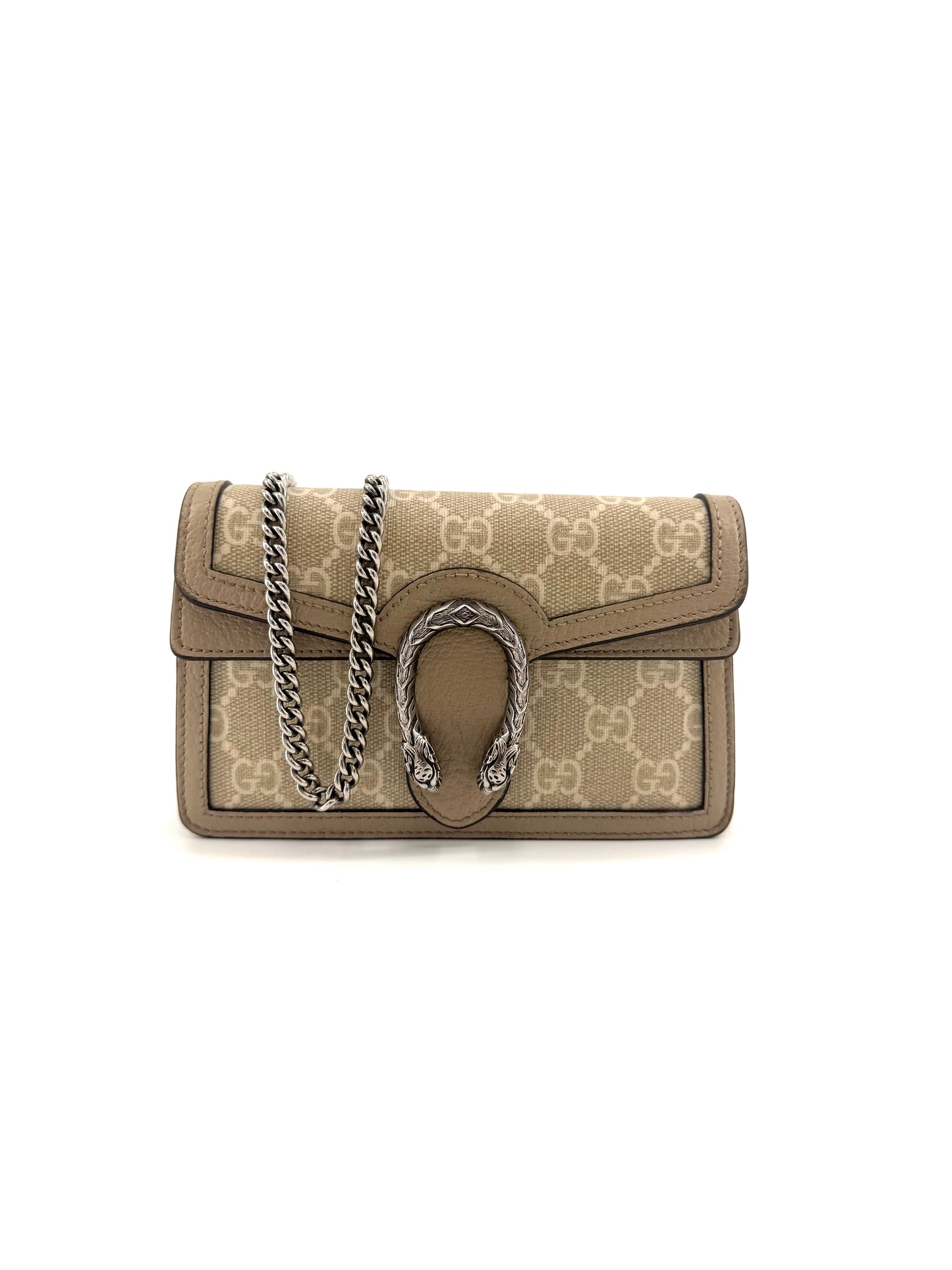 Gucci Dionysus GG Beige Canvas and Leather Mini Crossbody Bag
