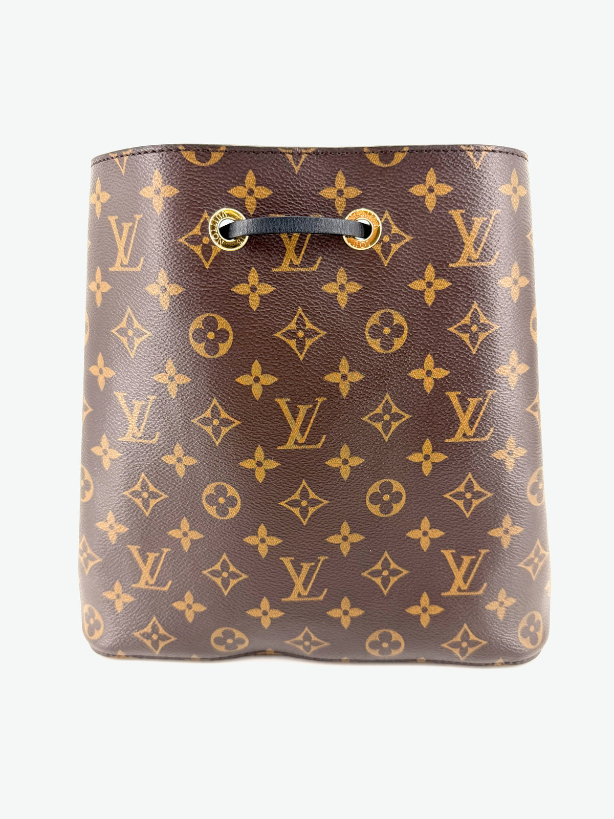 Pre-Owned Louis Vuitton Néonoé MM Monogram Canvas Bucket Bag Black Leather Trim
