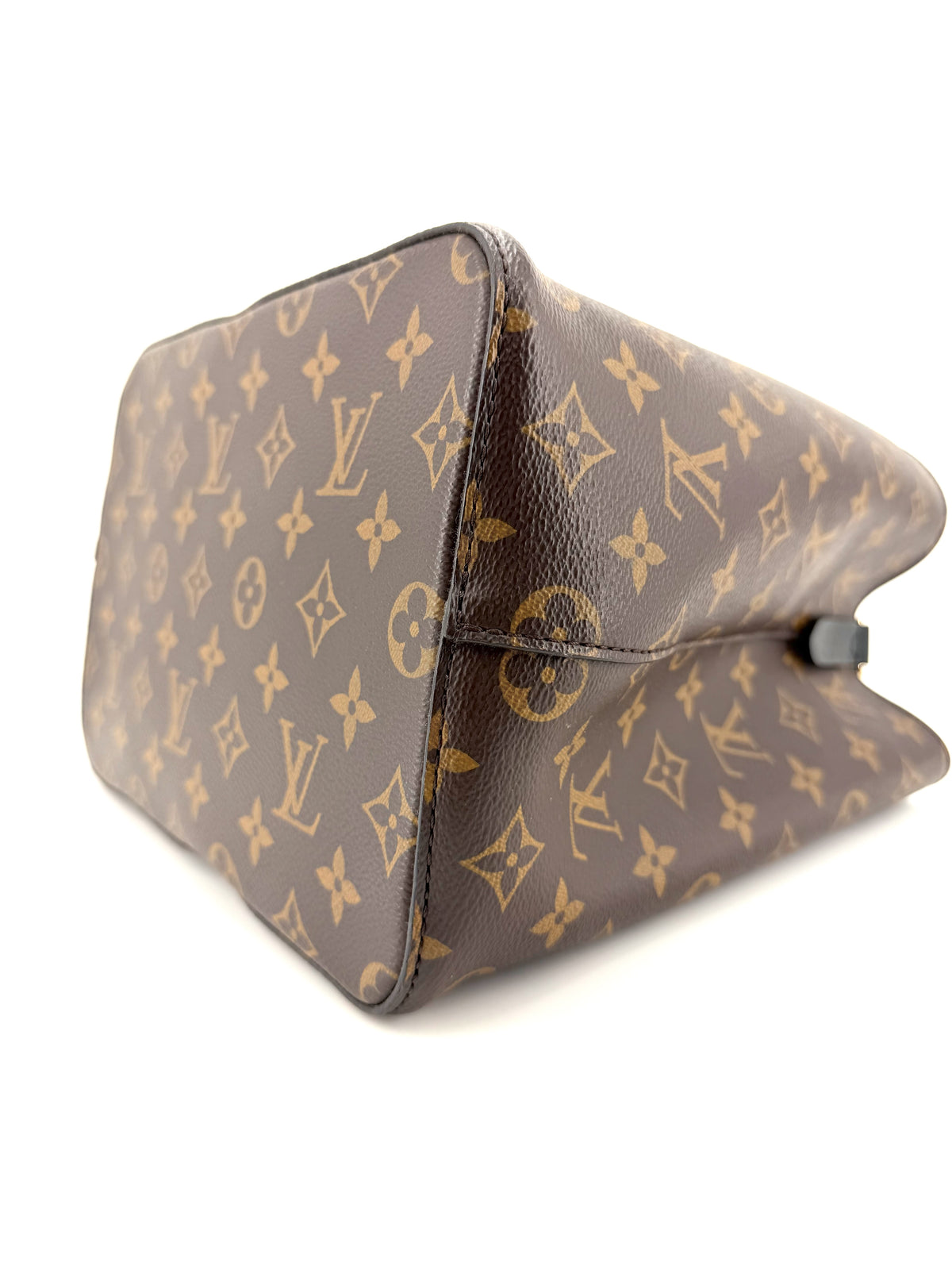 Pre-Owned Louis Vuitton Néonoé MM Monogram Canvas Bucket Bag Black Leather Trim