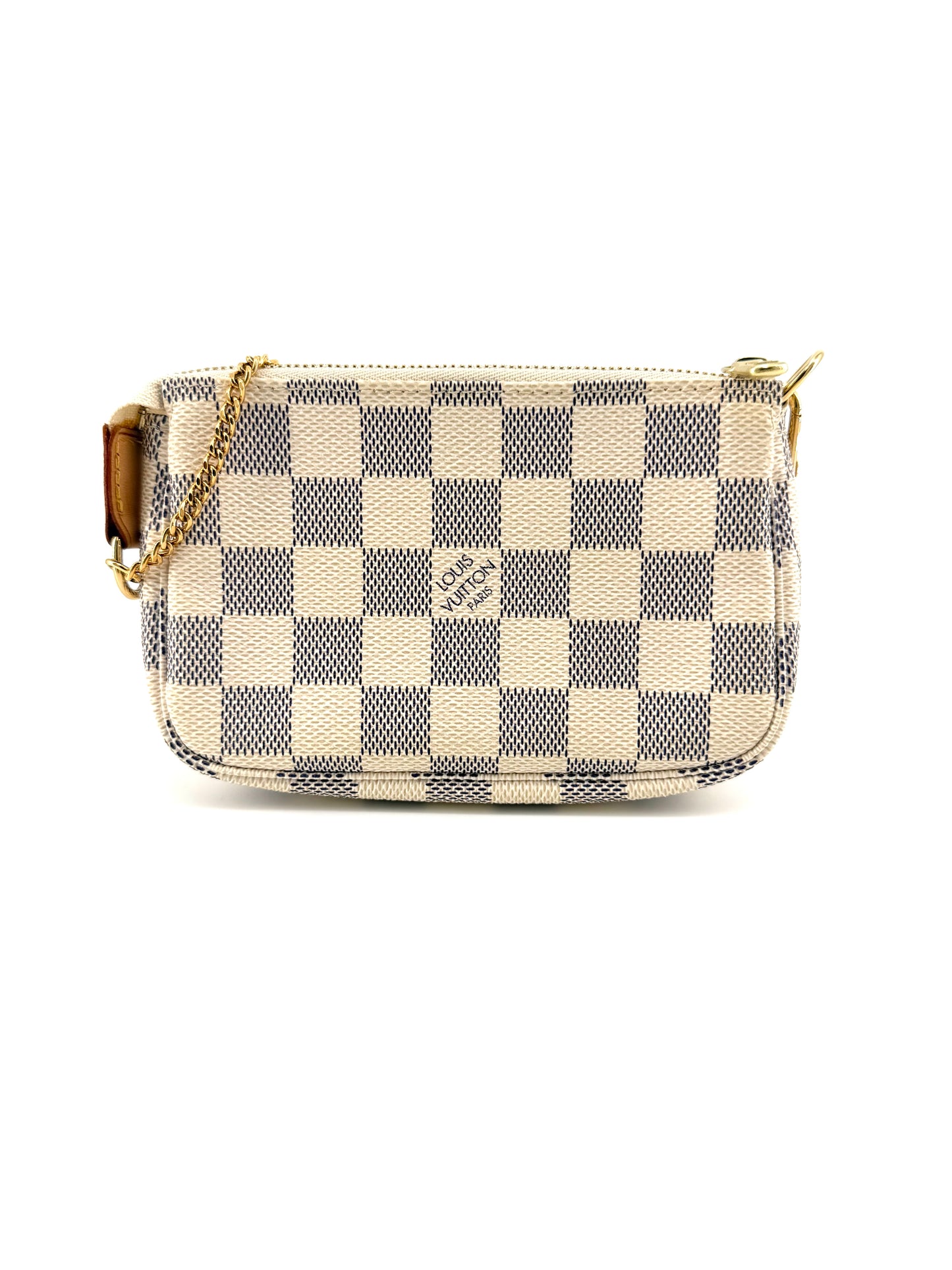 Louis Vuitton Canvas Damier Azur Mini Pochette Shoulder Bag
