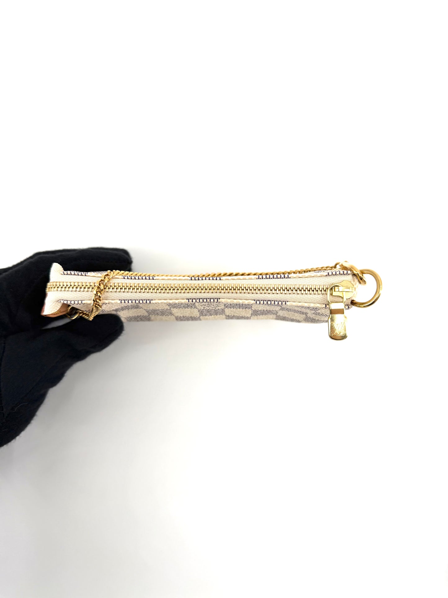 Louis Vuitton Canvas Damier Azur Mini Pochette Shoulder Bag