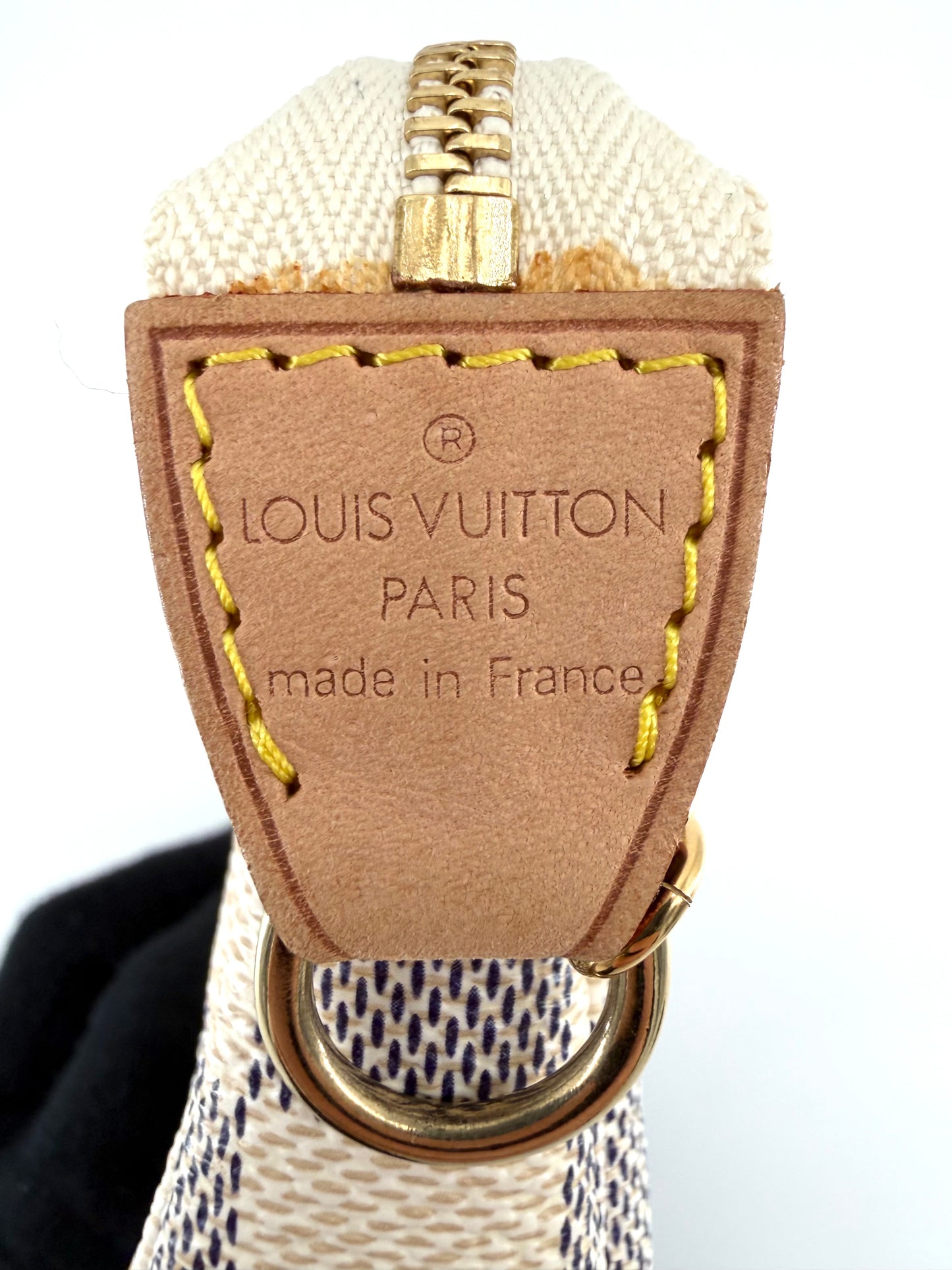 Louis Vuitton Canvas Damier Azur Mini Pochette Shoulder Bag