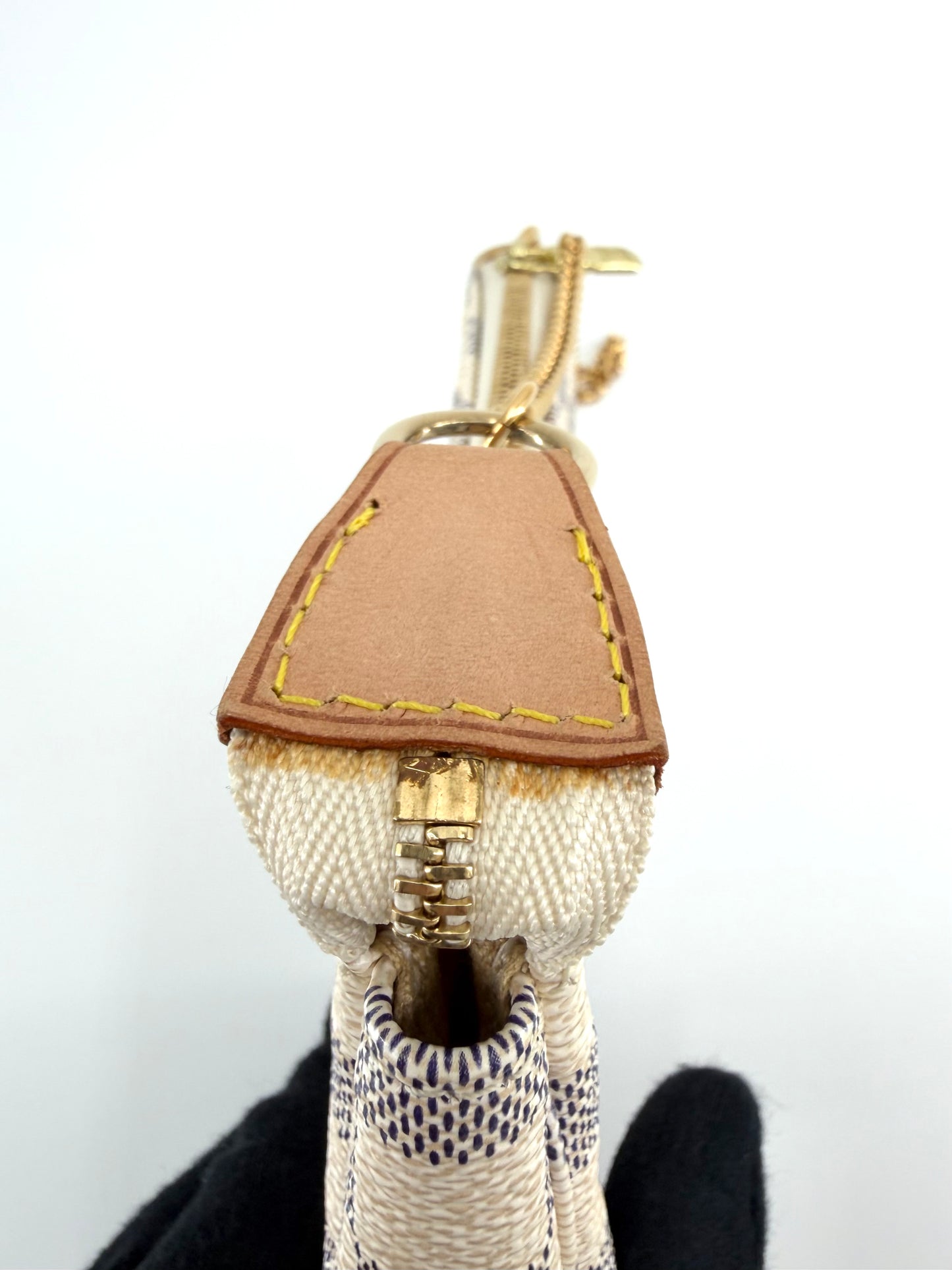 Louis Vuitton Canvas Damier Azur Mini Pochette Shoulder Bag