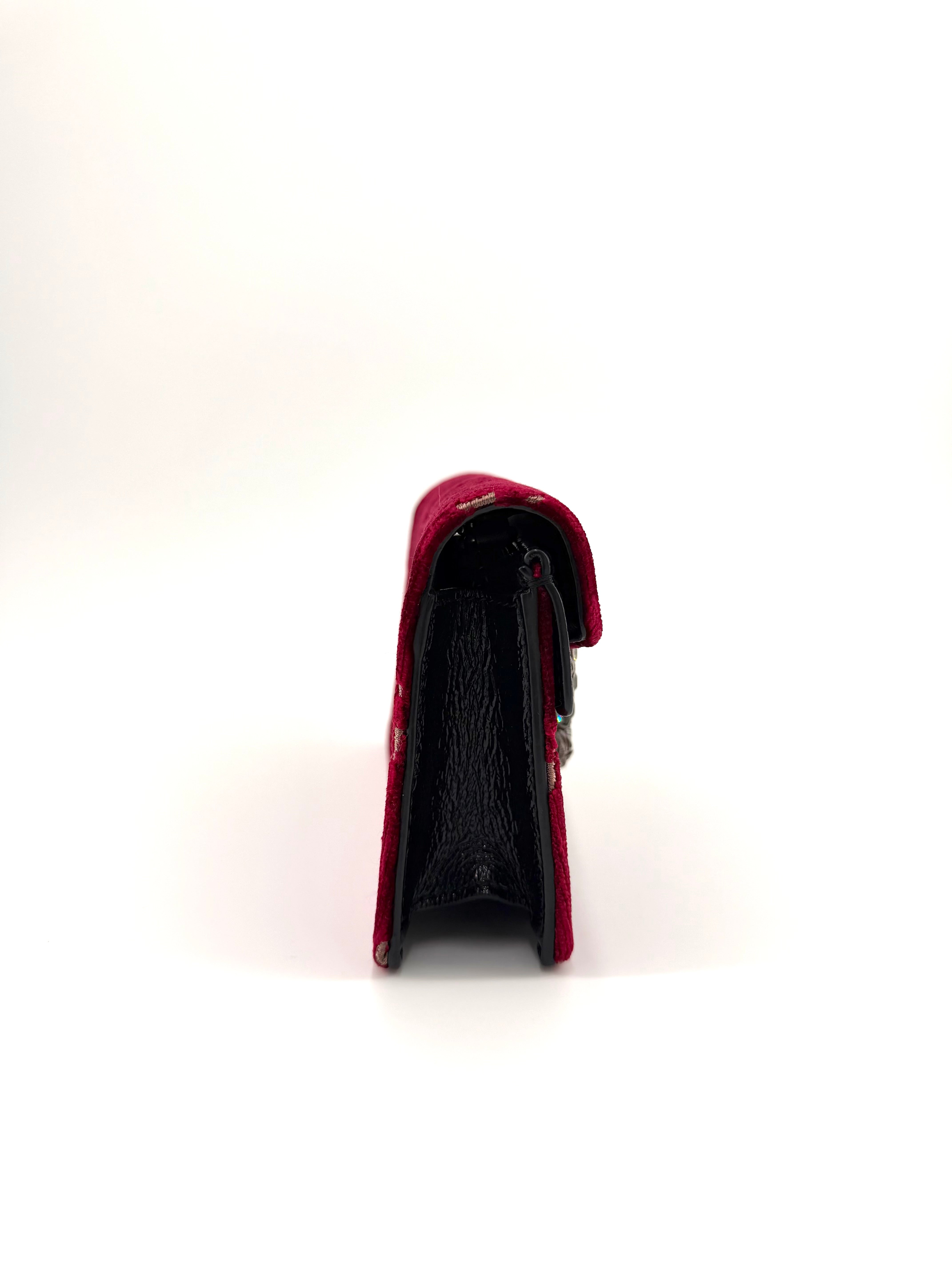 Gucci Crystal Dionysus Burgundy Velvet Crossbody Bag