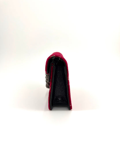 Gucci Crystal Dionysus Burgundy Velvet Crossbody Bag