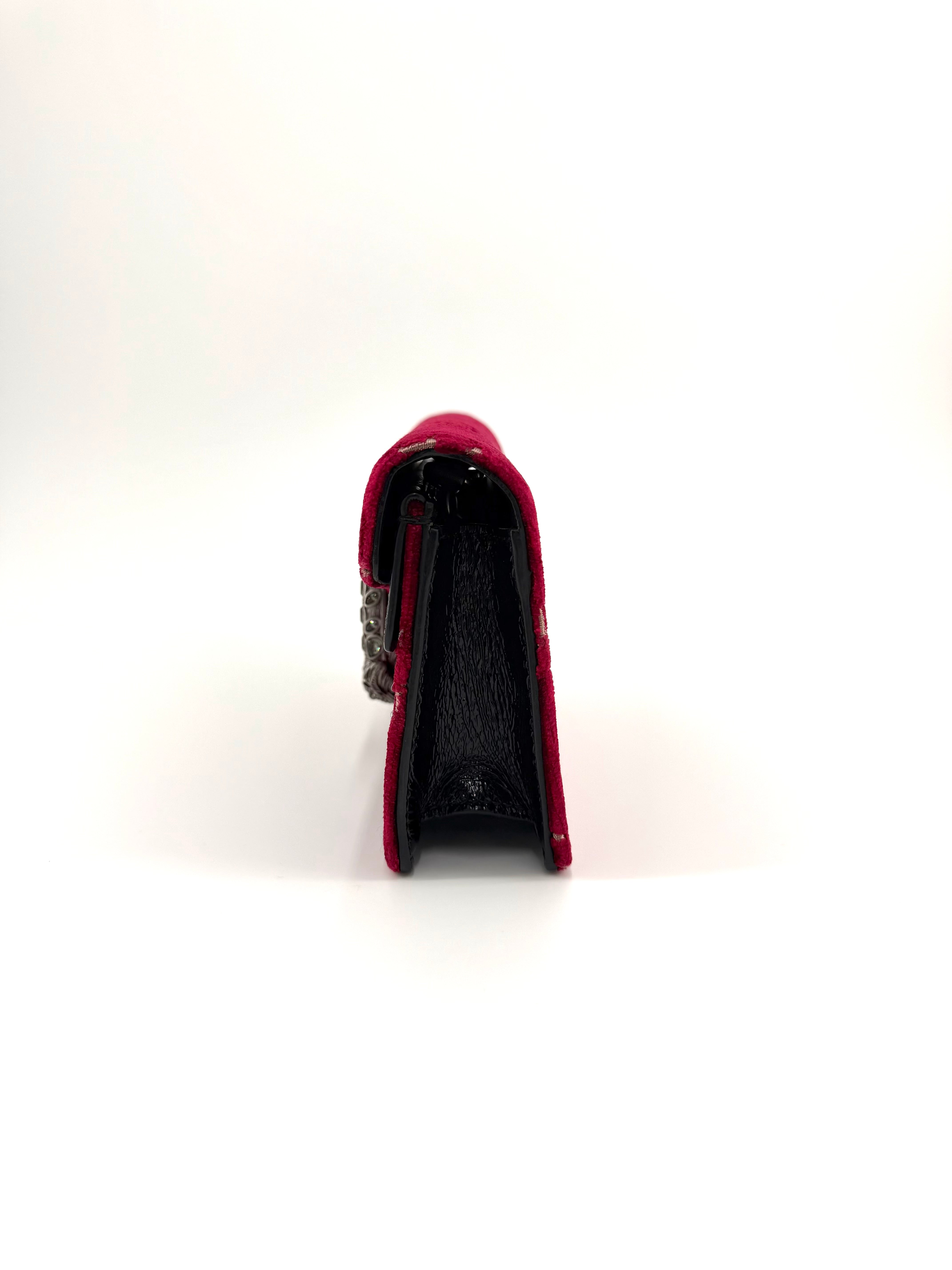 Gucci Crystal Dionysus Burgundy Velvet Crossbody Bag