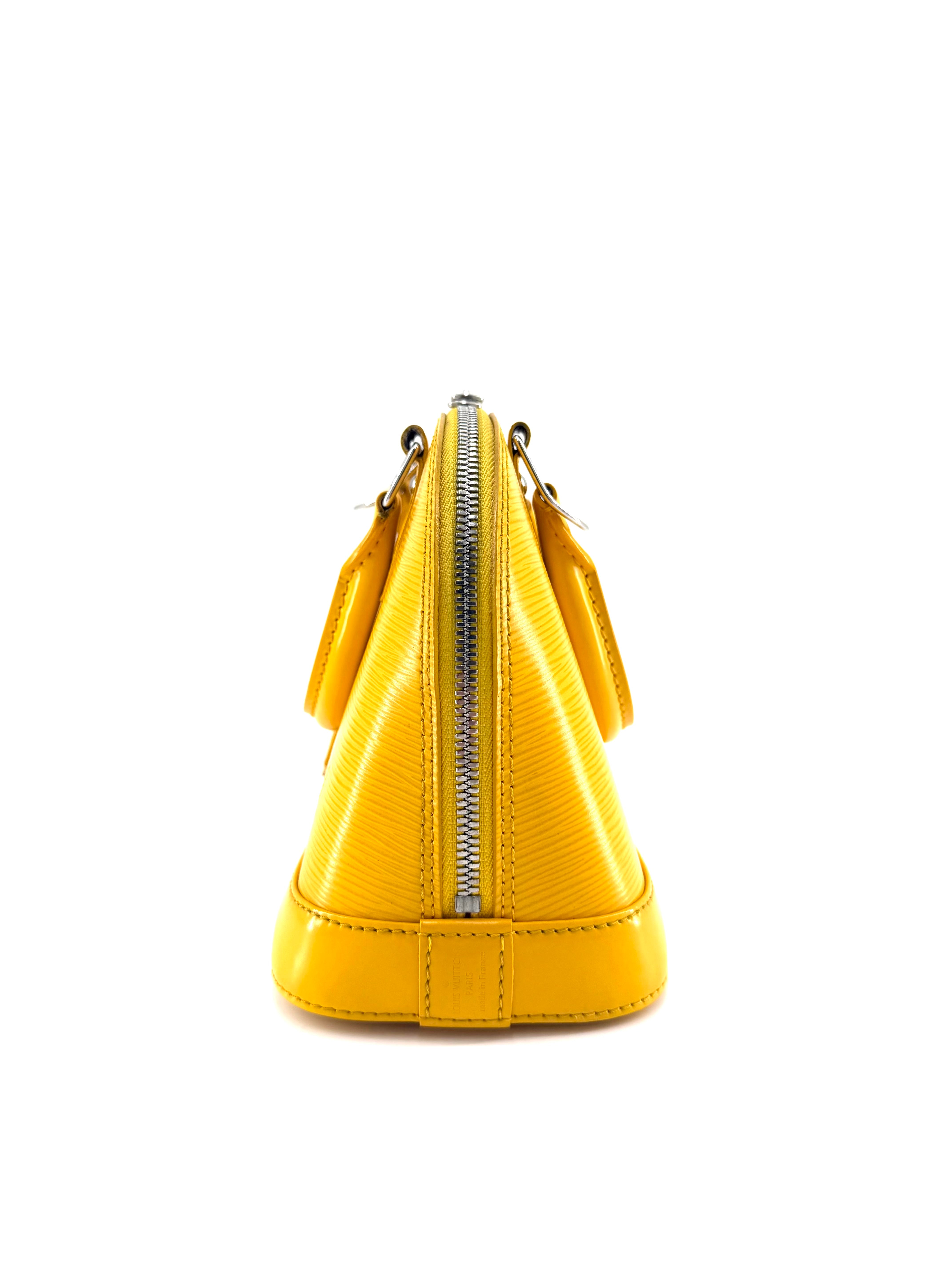 Louis Vuitton Alma BB Yellow Epi Leather Crossbody Bag