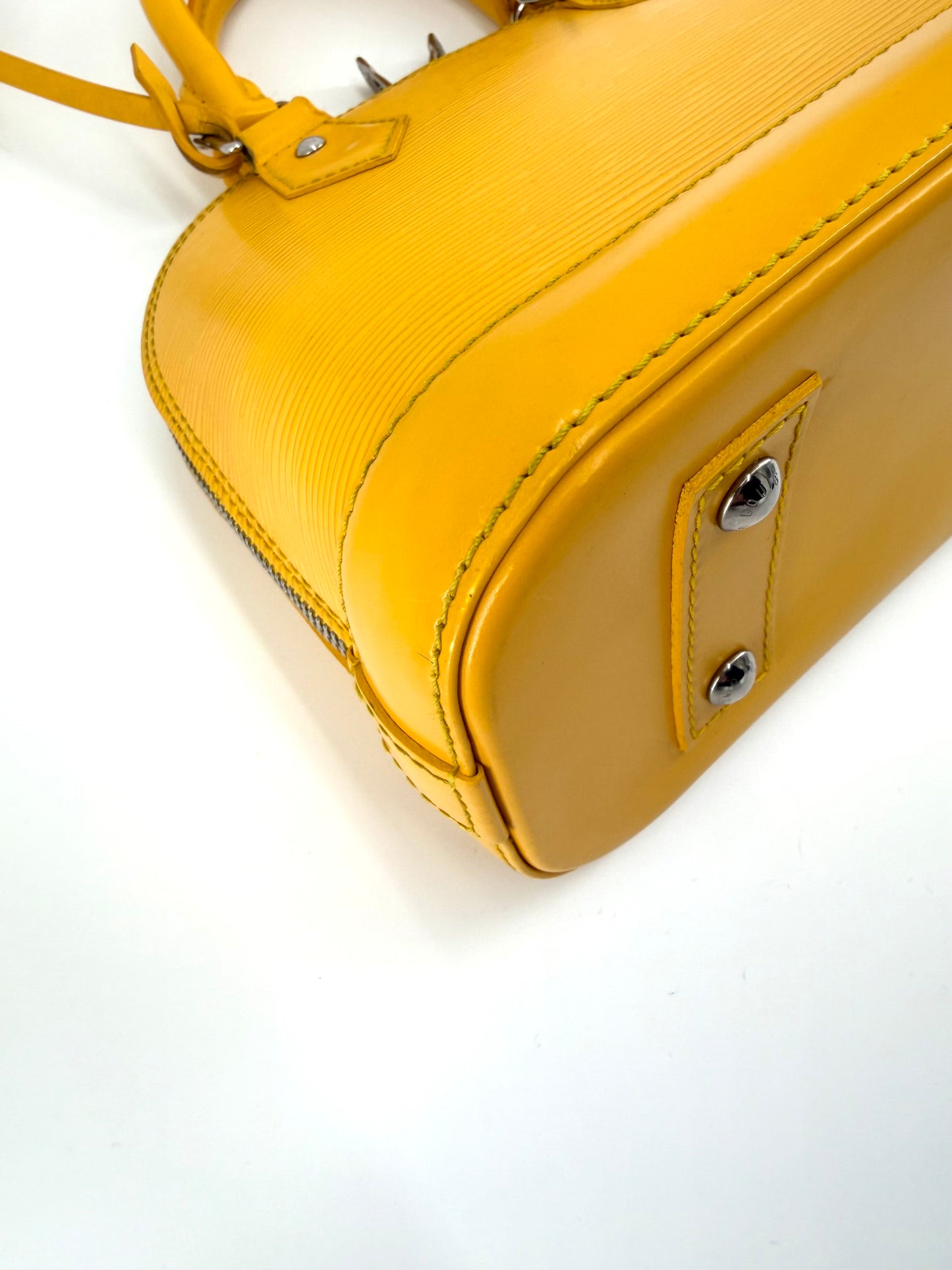 Louis Vuitton Alma BB Yellow Epi Leather Crossbody Bag