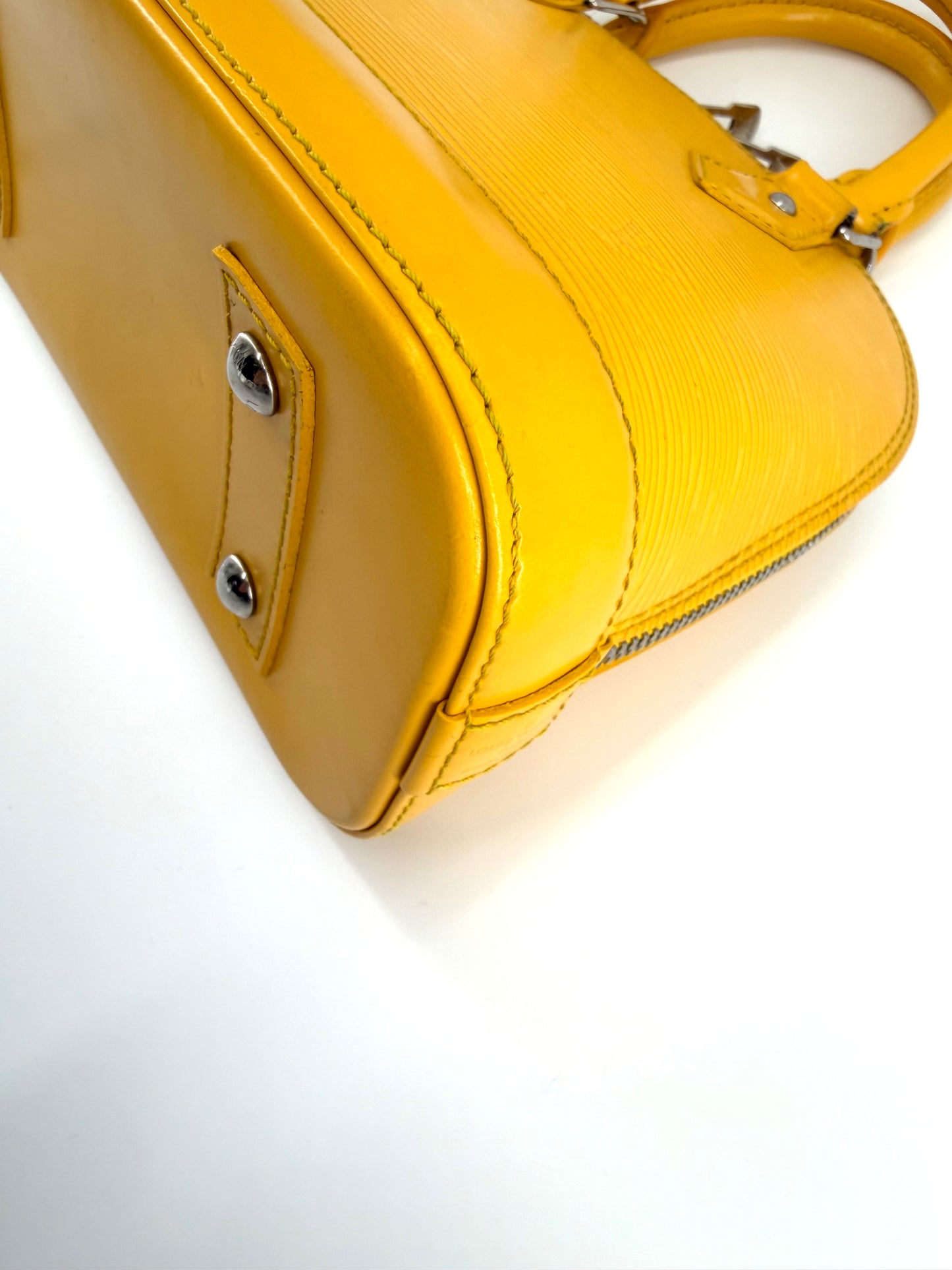 Louis Vuitton Alma BB Yellow Epi Leather Crossbody Bag
