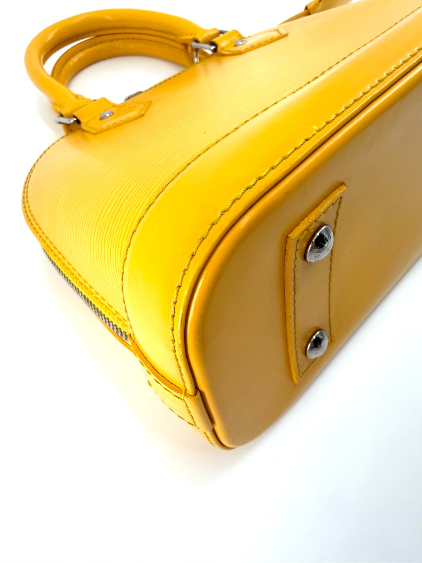 Louis Vuitton Alma BB Yellow Epi Leather Crossbody Bag