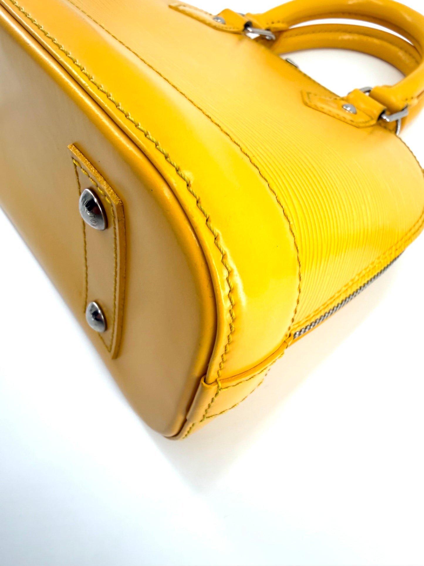 Louis Vuitton Alma BB Yellow Epi Leather Crossbody Bag