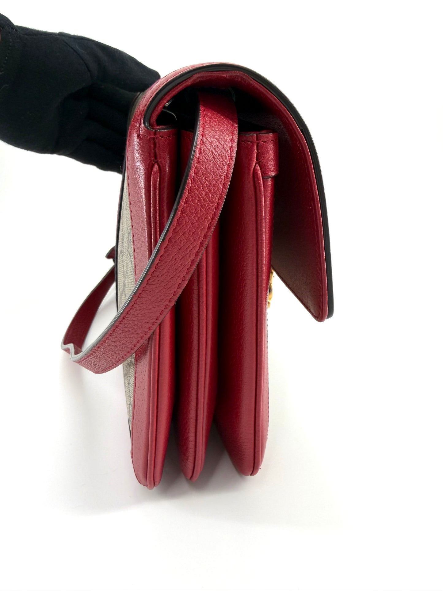 Gucci GG Supreme Queen Margaret Canvas Leather Shoulder Bag